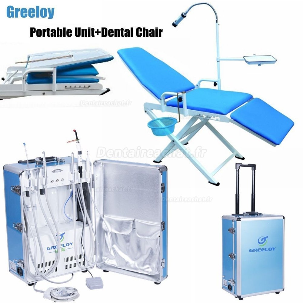 Unité Dentaire Mobile (Portable) GU-P206B + Fauteuil dentaire portable pliable GU-109(A)+Sac à dos